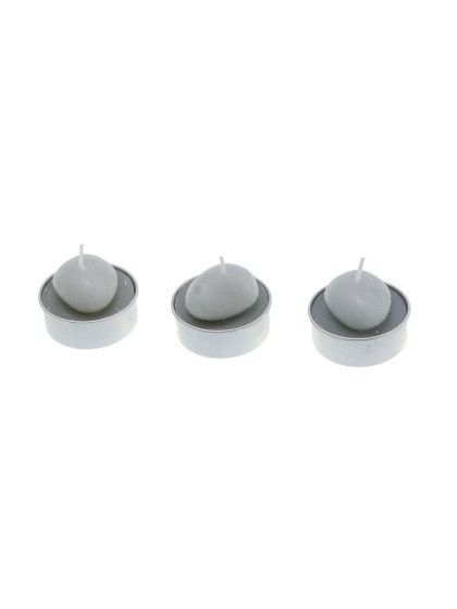 SET 3 BOUGIES GALET  3,5CMX3CM