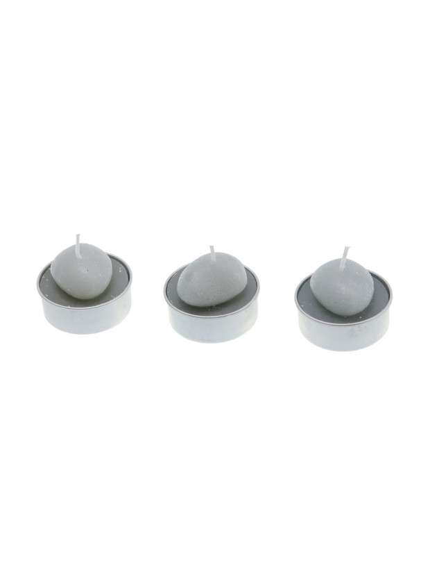 SET OF 3 PEBBLE CANDLES 3,5CMX3CM 