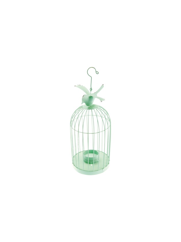 PISTACHIO METAL BIRD CAGE 20CM X 8CM