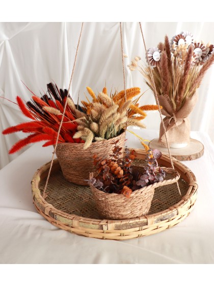 STRUCTURE BOIS RONDE A SUSP 54CM X 5CM