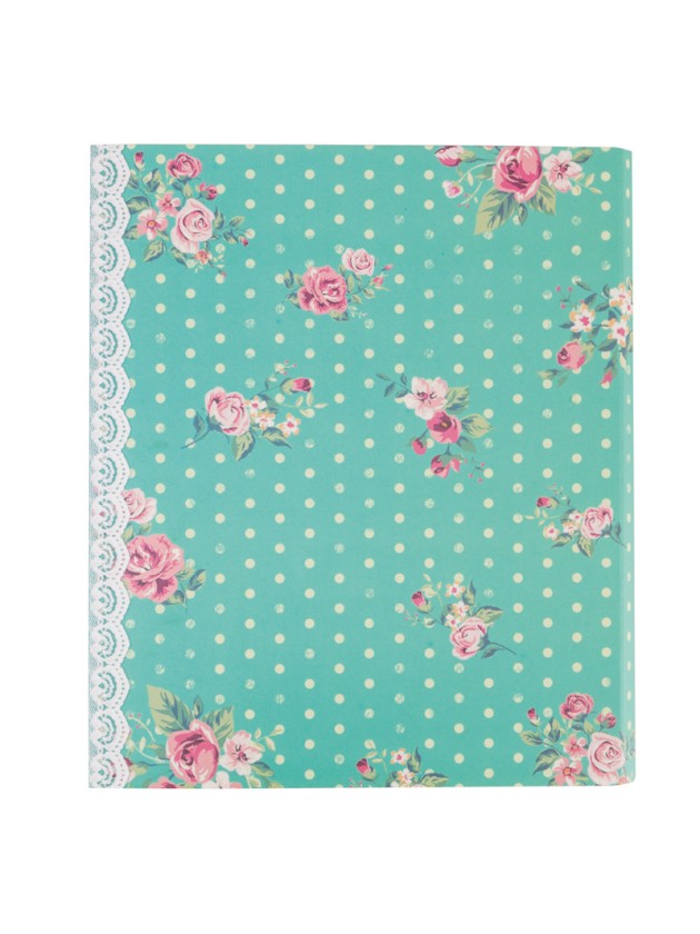 LIVRE D\'OR 60 PAGES THEME SHABBY VERT PASTEL 24CM X 20CM