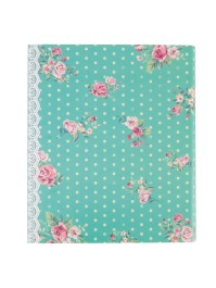 LIVRE D\'OR 60 PAGES THEME SHABBY VERT PASTEL 24CM X 20CM