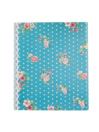 LIVRE D\'OR 60 PAGES THEME SHABBY BLEU 24CM X 20CM