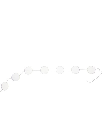 WHITE PAPER CONFETTI GARLAND  DIA 5CM LONG 4M