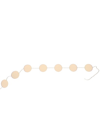 GUIRLANDE CONFETTI PAPIER SAUMON  DIA 5CM LONG 4M