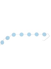 GUIRLANDE CONFETTI PAPIER BLEU PASTEL  DIA 5CM LONG 4M