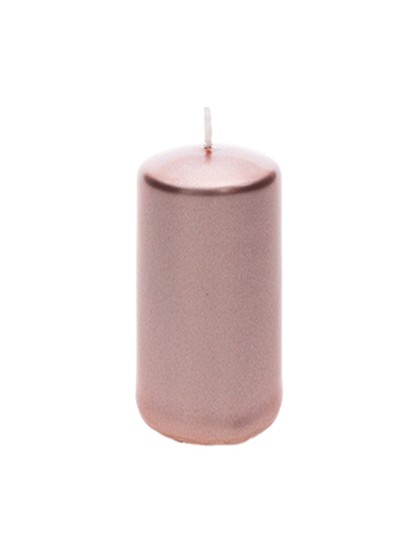 PINK GOLD PILLAR CANDLE 4CM X 6CM
