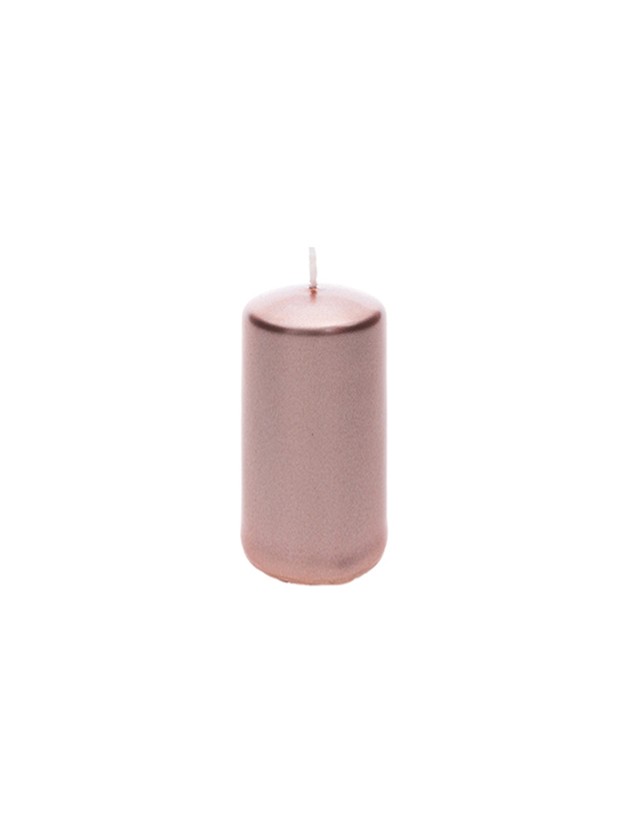 PINK GOLD PILLAR CANDLE 4CM X 6CM
