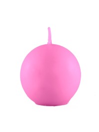 LIGHT PINK BALL CANDLE DIA 6CM