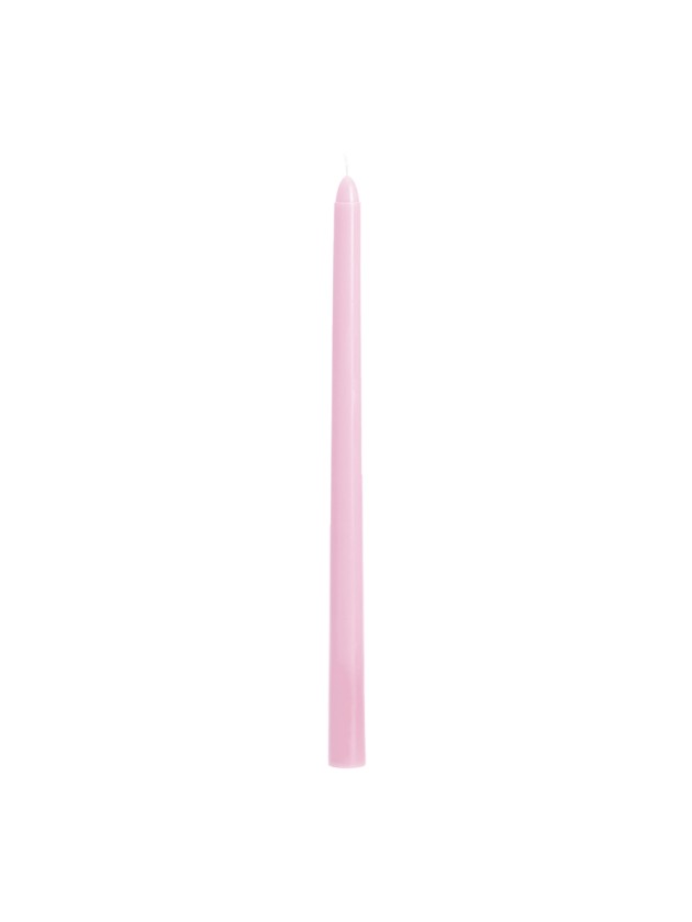 SET 2 BOUGIES FLAMBEAU ROSE PASTEL 30CM