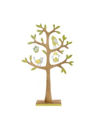 ARBRE EN BOIS VERT 22CM X 5CM X 34CM