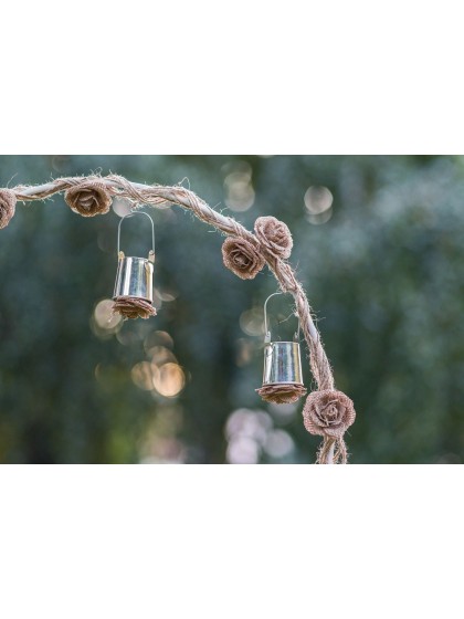 SET 4 ROSES JUTE 5CM