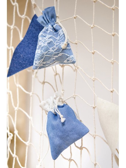 SET 4 BOURSES JEAN CLAIR DENTELLE 8CM X 10CM