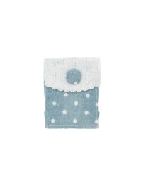 SET 4 SACS BLEU PASTEL A POIS 8.2CM X 5.7CM