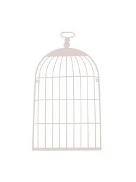 METAL HANGING DECO BIRDCAGE 30CM X 56CM X 3CM