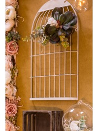 METAL HANGING DECO BIRDCAGE 30CM X 56CM X 3CM