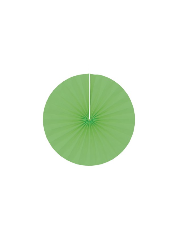 SET OF 4 LIME GREEN FANS DIA 20CM