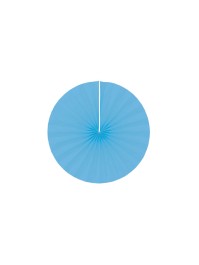 SET OF 4 TURQUOISE FANS DIA 20CM