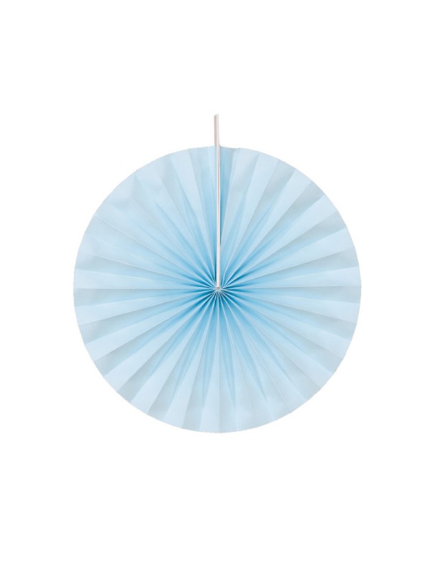 SET OF 4 PASTEL BLUE FANS DIA 40CM