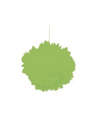 SET 2 POMPONS PAPIER DE SOIE VERT LIME DIA 30CM