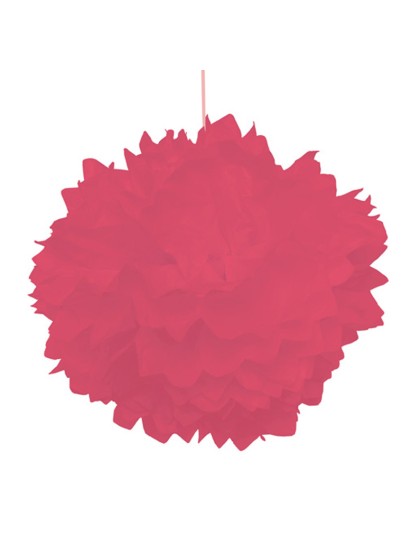 SET 2 POMPONS PAPIER DE SOIE ROUGE DIA 40CM