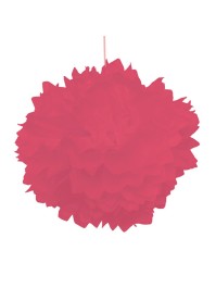 SET 2 POMPONS PAPIER DE SOIE ROUGE DIA 40CM