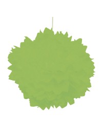 SET 2 POMPONS PAPIER DE SOIE VERT LIME DIA 40CM