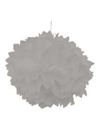 SET OF 2 GREY TISSUE POMPOMS DIA 40CM