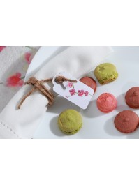 CARTE 12 ETIQUETTES ORCHIDEES AV OEILLET ET LIEN 5.8CM X 3CM