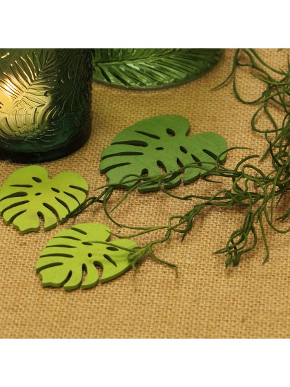 SET 10 FEUILLES PALMIER A DISP TAILLES ASS 3.5 CM/6 CM/8 CM