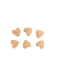 SET 6 ADHESIVE CORK HEARTS TO DISPERSE 2.7CM X 2.7CM