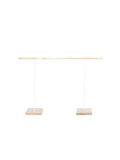 CENTRE DE TABLE BOIS/METAL 60CM X 12CM X 40CM