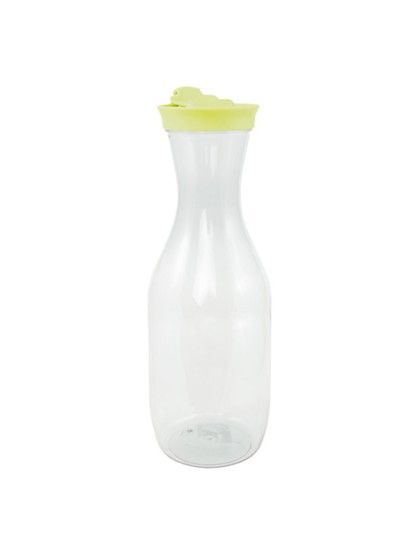 PLASTIC BOTTLE WITH LIME GREEN CAP 1.5L