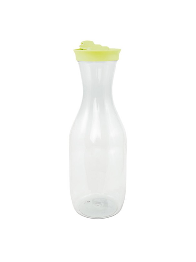 PLASTIC BOTTLE WITH LIME GREEN CAP 1.5L