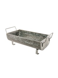 ZINC FEEDING DISH 30CM X 15.5 X 11CM