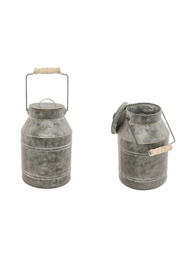 POT A LAIT ZINC AV COUVERCLE 9CM X 22CM