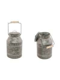 ZINC MILK POT 9CM X 22CM