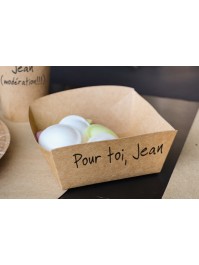 SET 8 KRAFT PAPER TRAYS 250GSM  12.3CM X 11.3CM X 4.5CM 