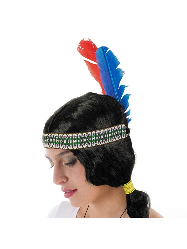 BANDEAU INDIEN AVEC 2 PLUMES 