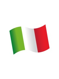 SACHET 16 CONFETTI DE TABLE BOIS DRAPEAU ITALIE 3.7CM X 3CM