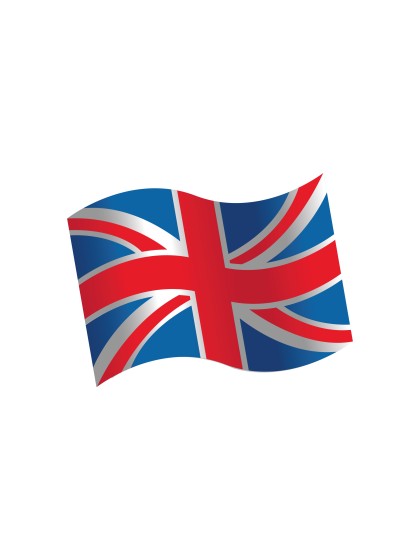 SACHET 16 CONFETTI DE TABLE BOIS DRAPEAU GDE BRETAGNE 3.7CM X 3CM