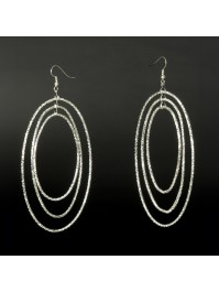 EARRINGS SILVER OVAL 