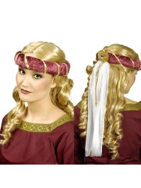 BURGUNDY MEDIEVAL HEADBAND 