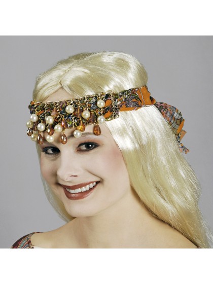 HAIR BAND PAISLEY WITH PEARLS 