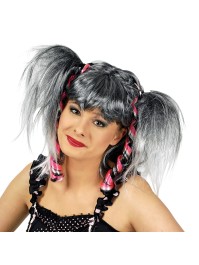 EXTENSION BOUCLEE FUSCHIA NOIR BLANC 