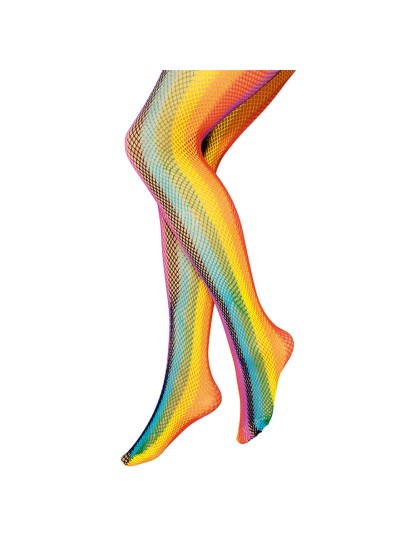 TIGHTS FISHNET RAINBOW S-M