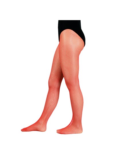 TIGHTS FISHNET RED S-M