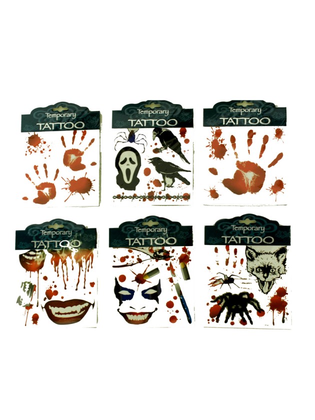 TATTOO HALLOWEEN BLOODY 6 ASS 