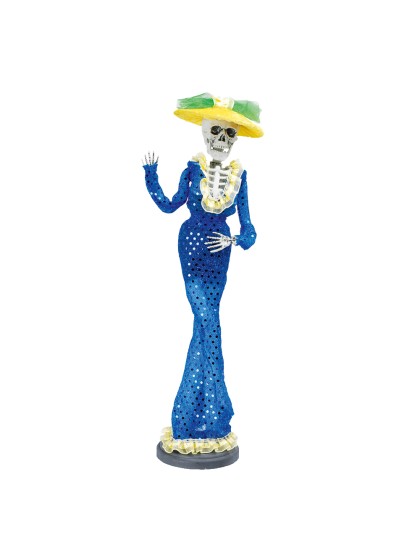 STATUE MADAME CATRINA BLEU 47CM X 16CM
