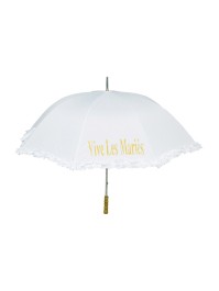 WHITE UMBRELLA VIVE LES MARIES 98CM X 120CM